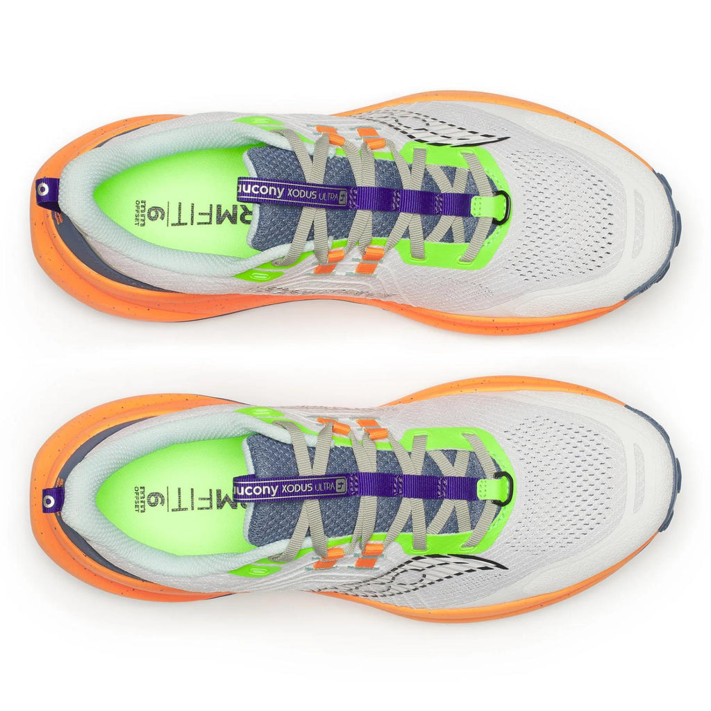 Saucony Xodus Ultra 4 Men's Trail Running Shoes, White/Tumeric
