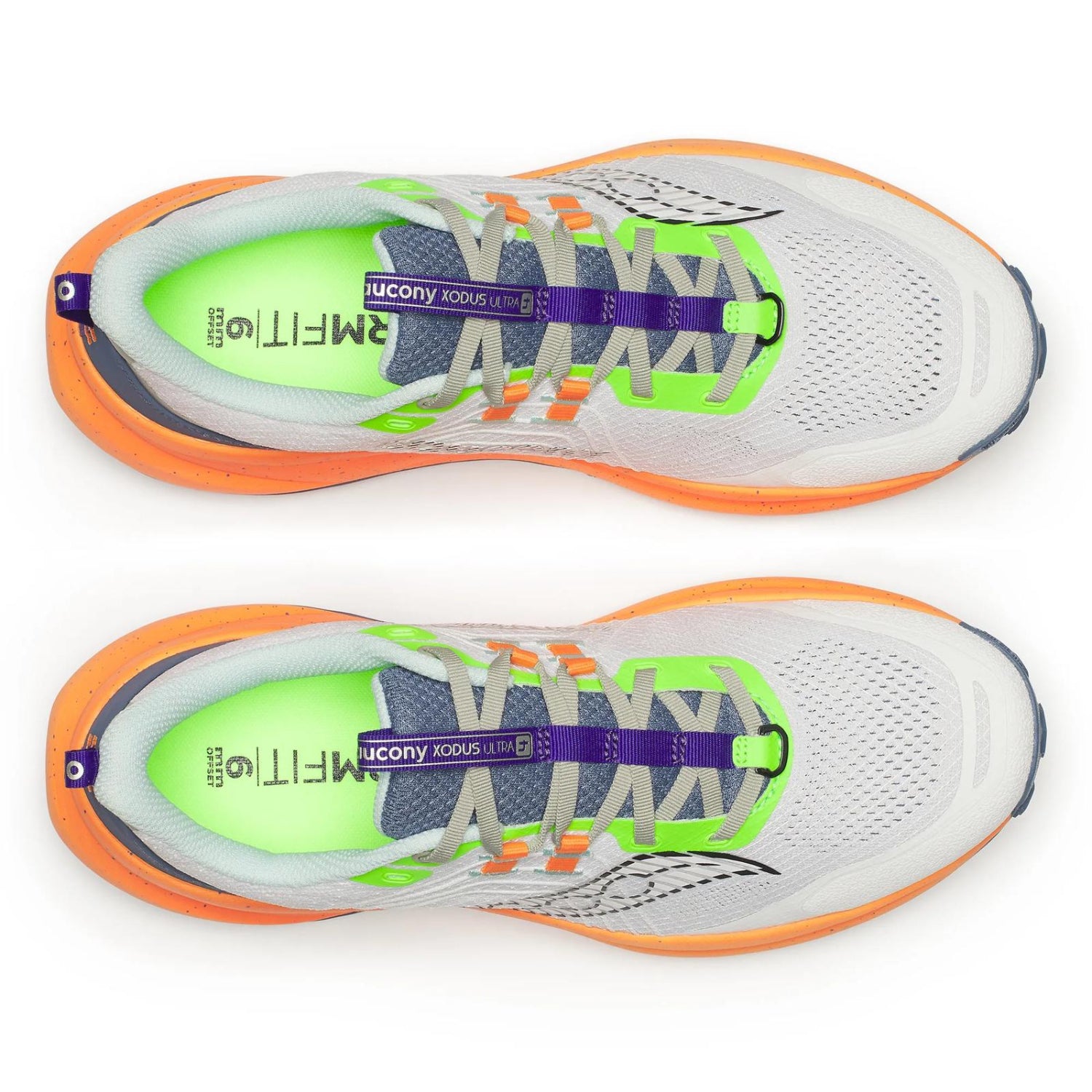 Saucony Xodus Ultra 4 Men's Trail Running Shoes, White/Tumeric