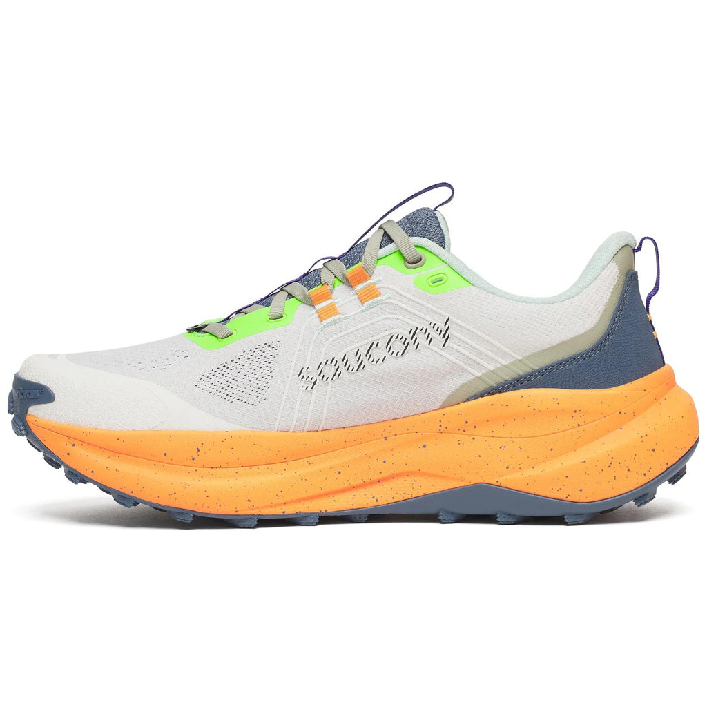 Saucony Xodus Ultra 4 Men's Trail Running Shoes, White/Tumeric
