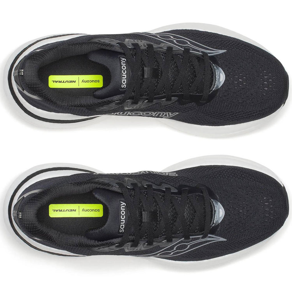 Saucony Ride 19 Men's Running Shoes, Black/Silver
