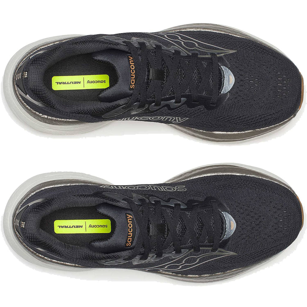 Saucony Ride 19 Men's Running Shoes, Black/Pewter