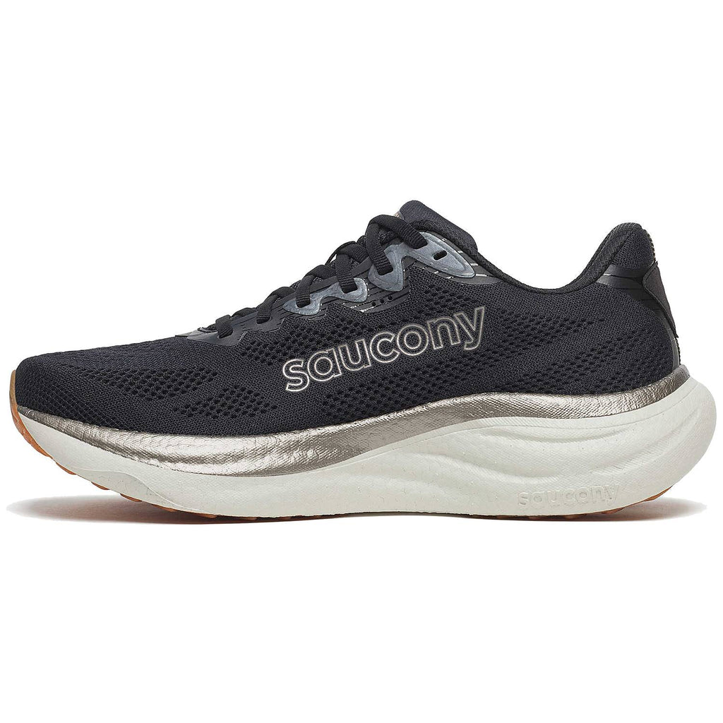 Saucony Ride 19 Men's Running Shoes, Black/Pewter