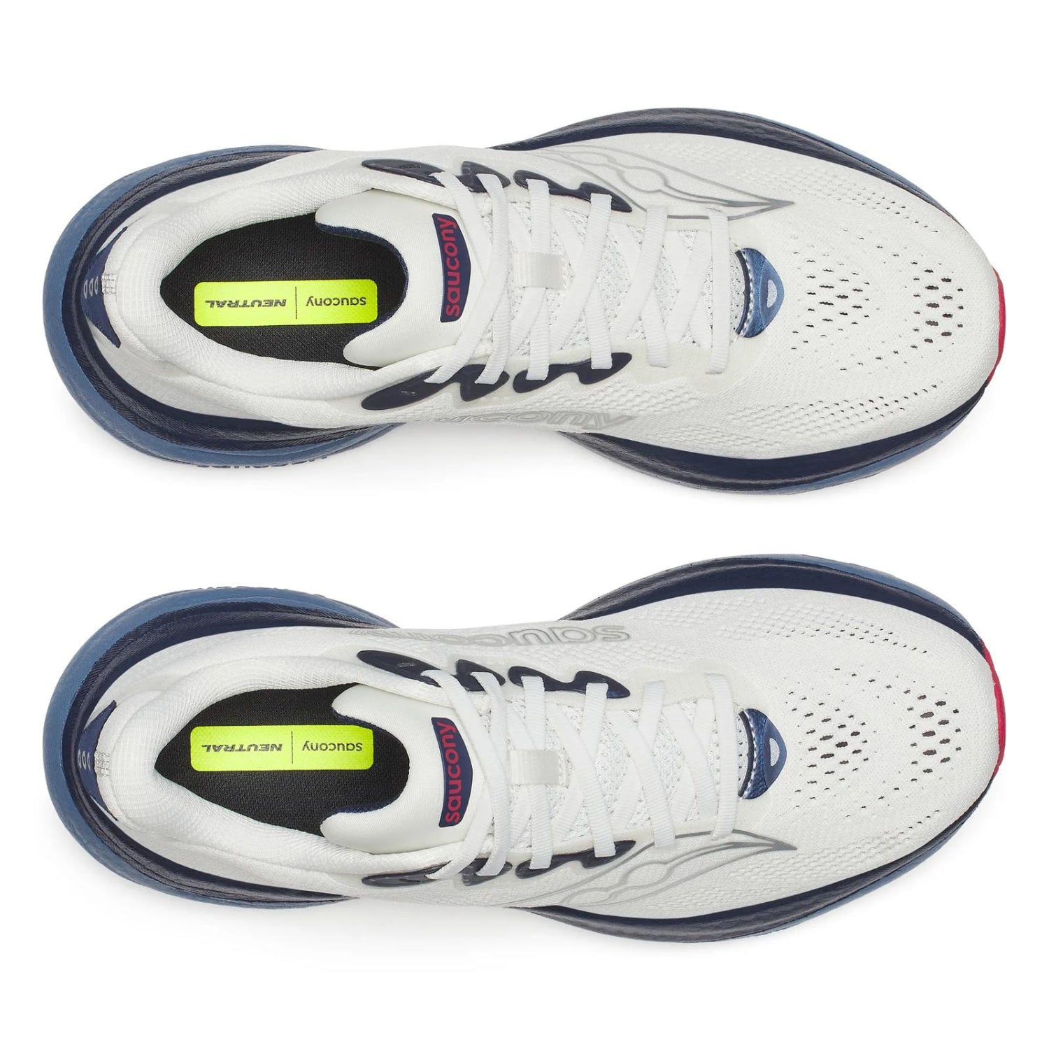 Saucony Ride 19 Men's Running Shoes, Ivory/Storm