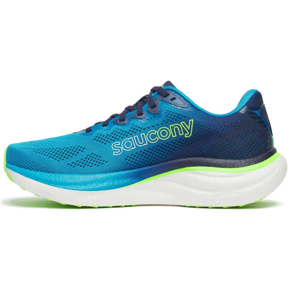 Saucony Ride 19 Men's Running Shoes, Black/Pewter