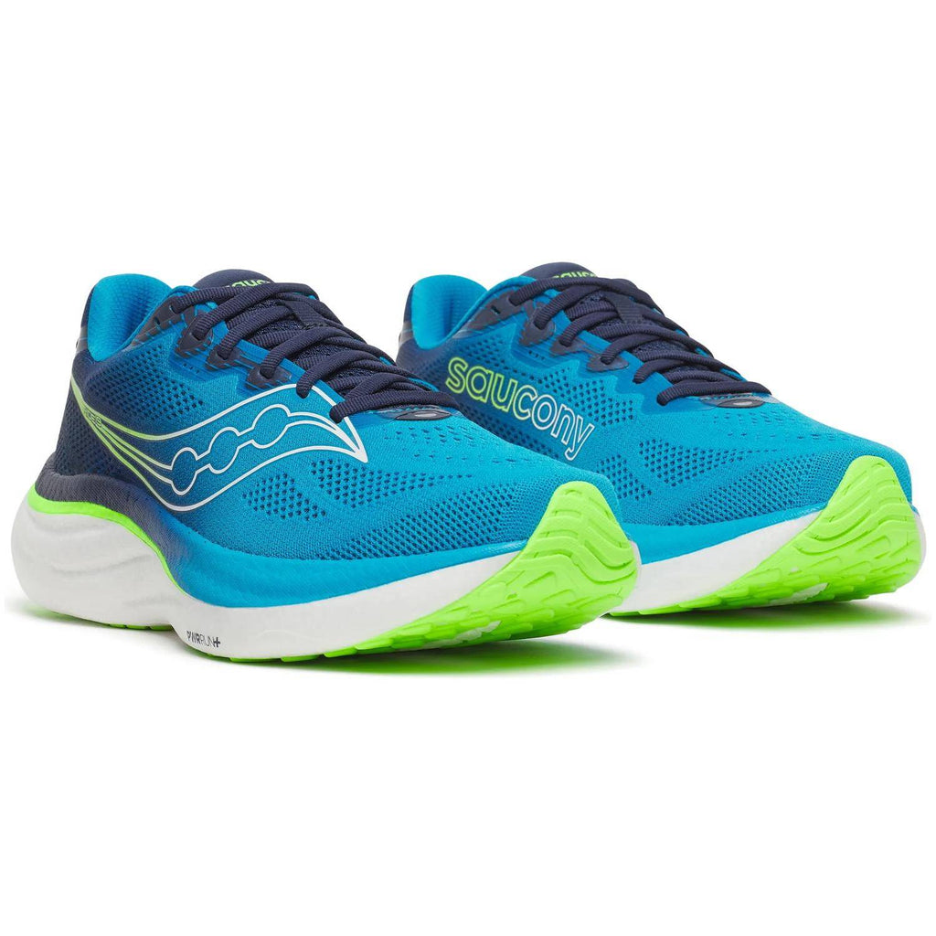 Saucony Ride 19 Men's Running Shoes, Black/Pewter