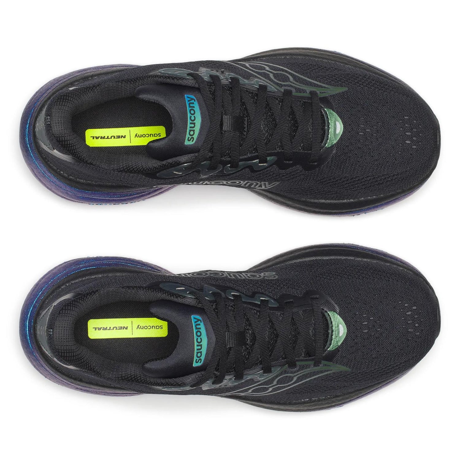 Saucony Ride 19 Men's Running Shoes, Black/Night Sky