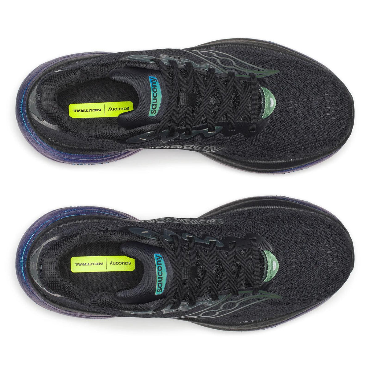 Saucony Ride 19 Men's Running Shoes, Black/Night Sky