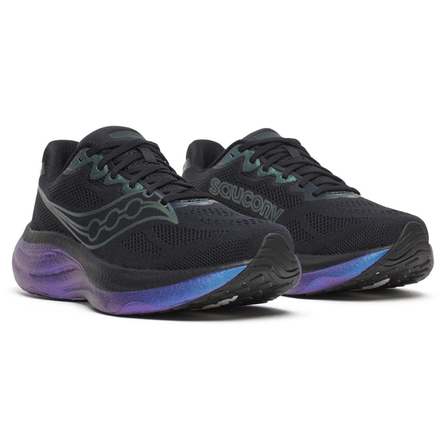 Saucony Ride 19 Men's Running Shoes, Black/Night Sky