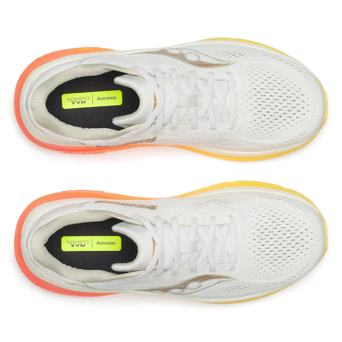 Saucony Guide 19 Men's Running Shoes, Ivory/Fire