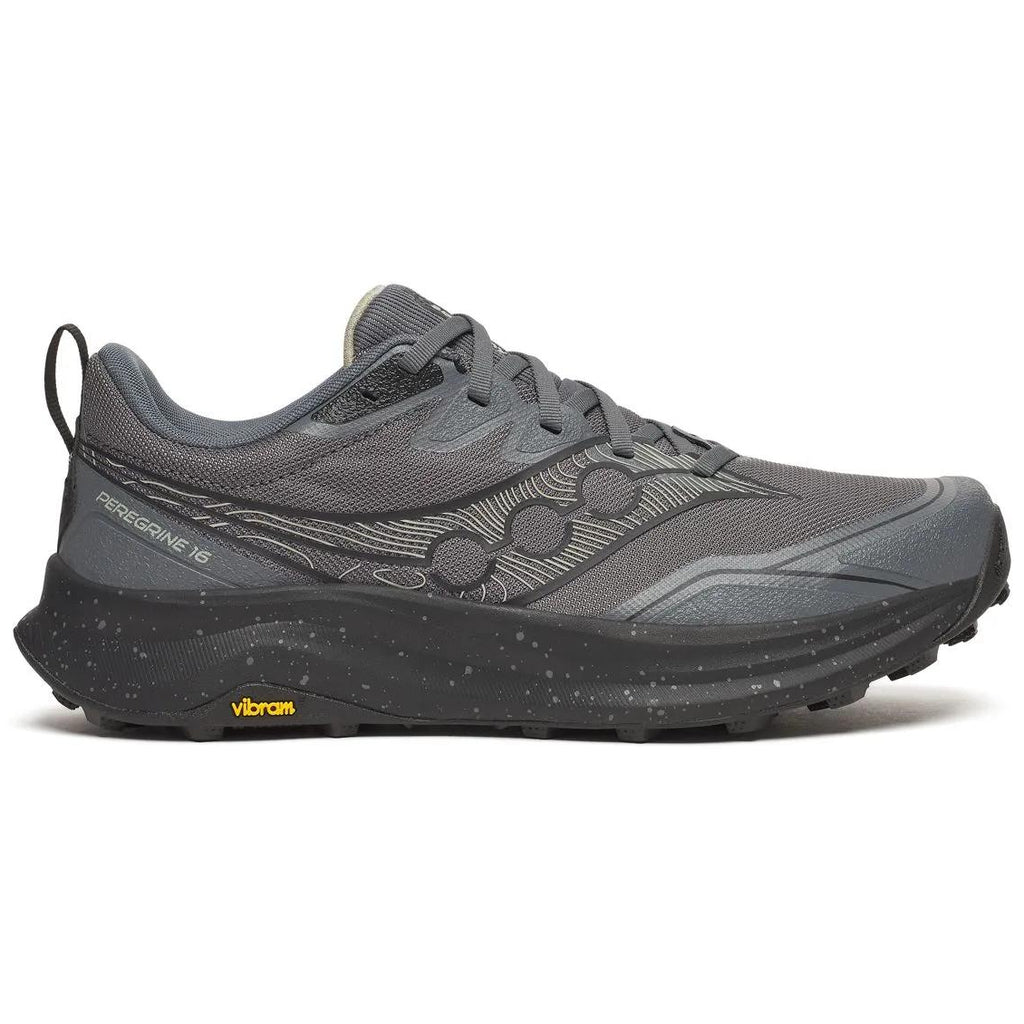 Saucony Peregrine 16 Men's Trail Running Shoes, Carbon/Black