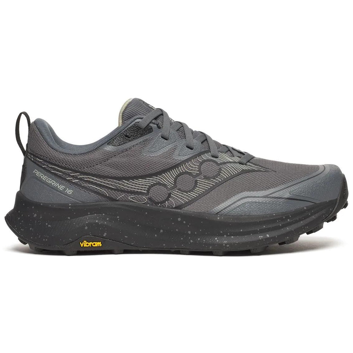 Saucony Peregrine 16 Men's Trail Running Shoes, Carbon/Black