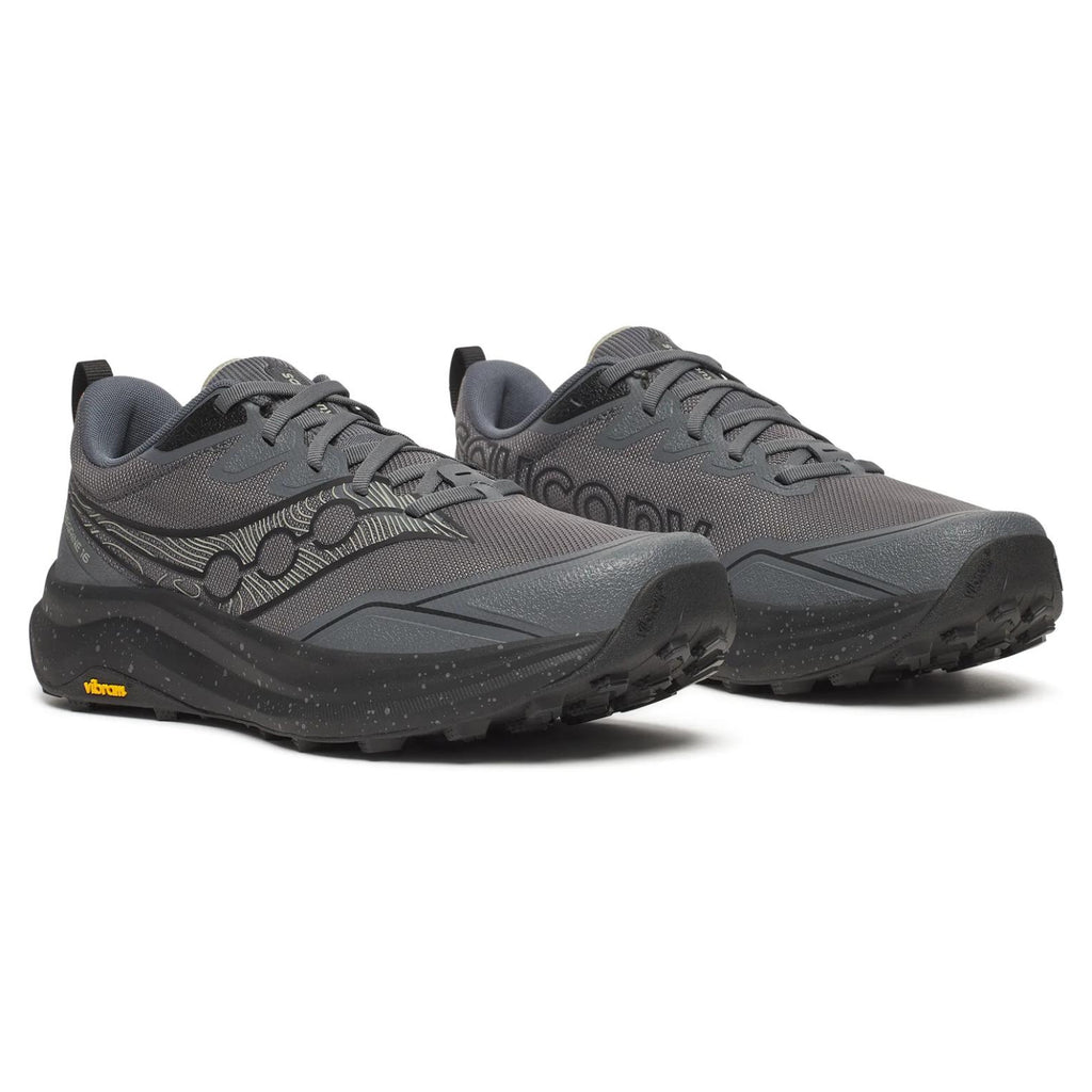 Saucony Peregrine 16 Men's Trail Running Shoes, Carbon/Black