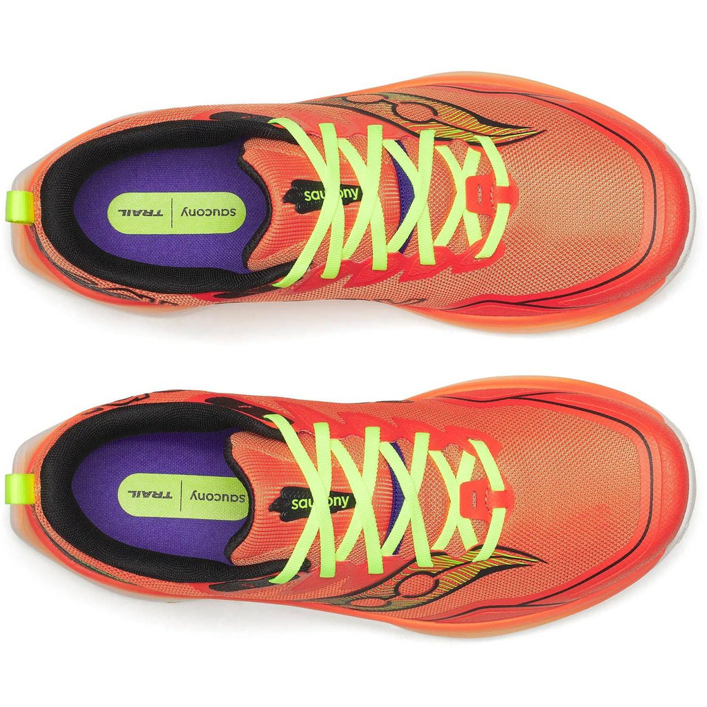 Saucony Peregrine 16 Men's Trail Running Shoes, Fire/Black