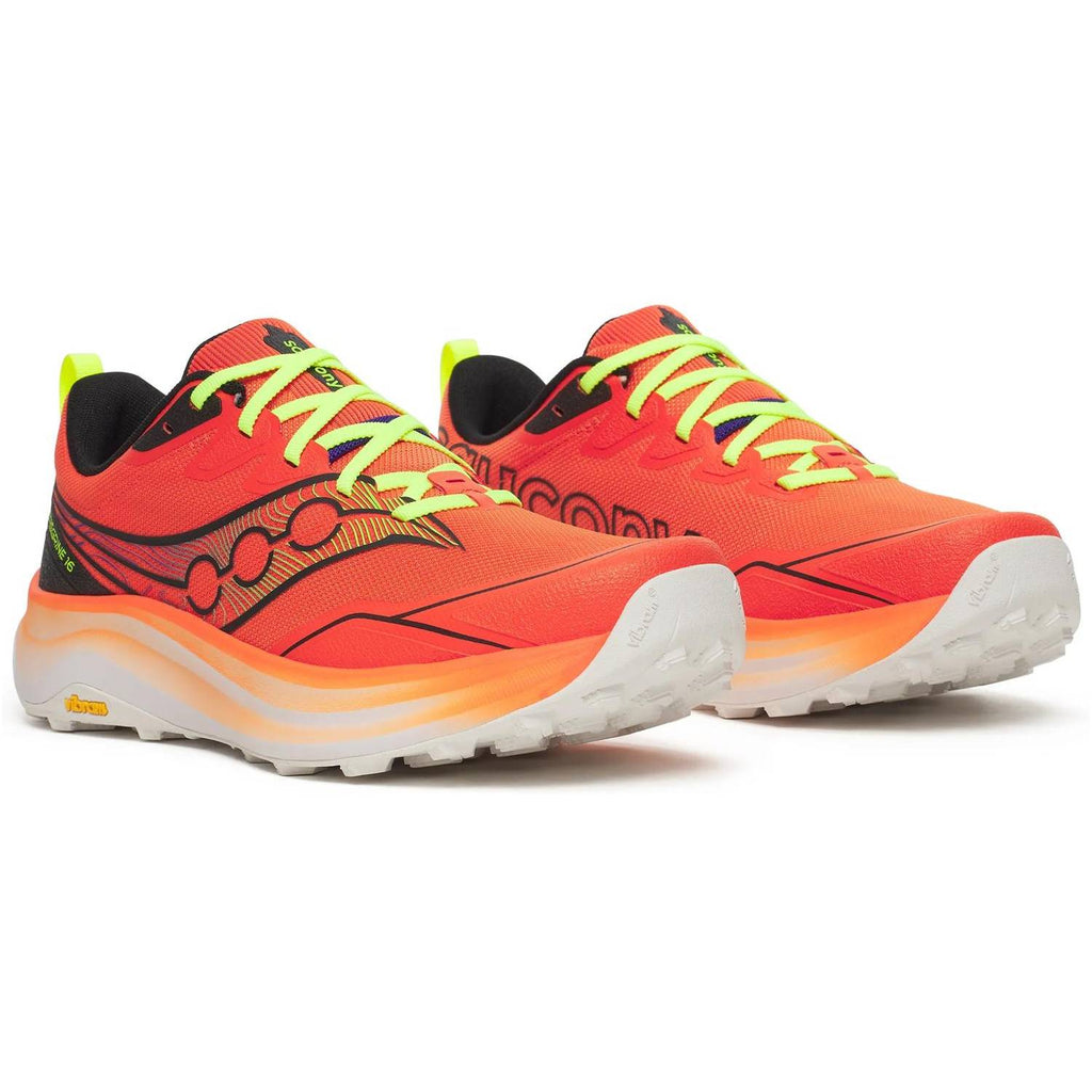 Saucony Peregrine 16 Men's Trail Running Shoes, Fire/Black