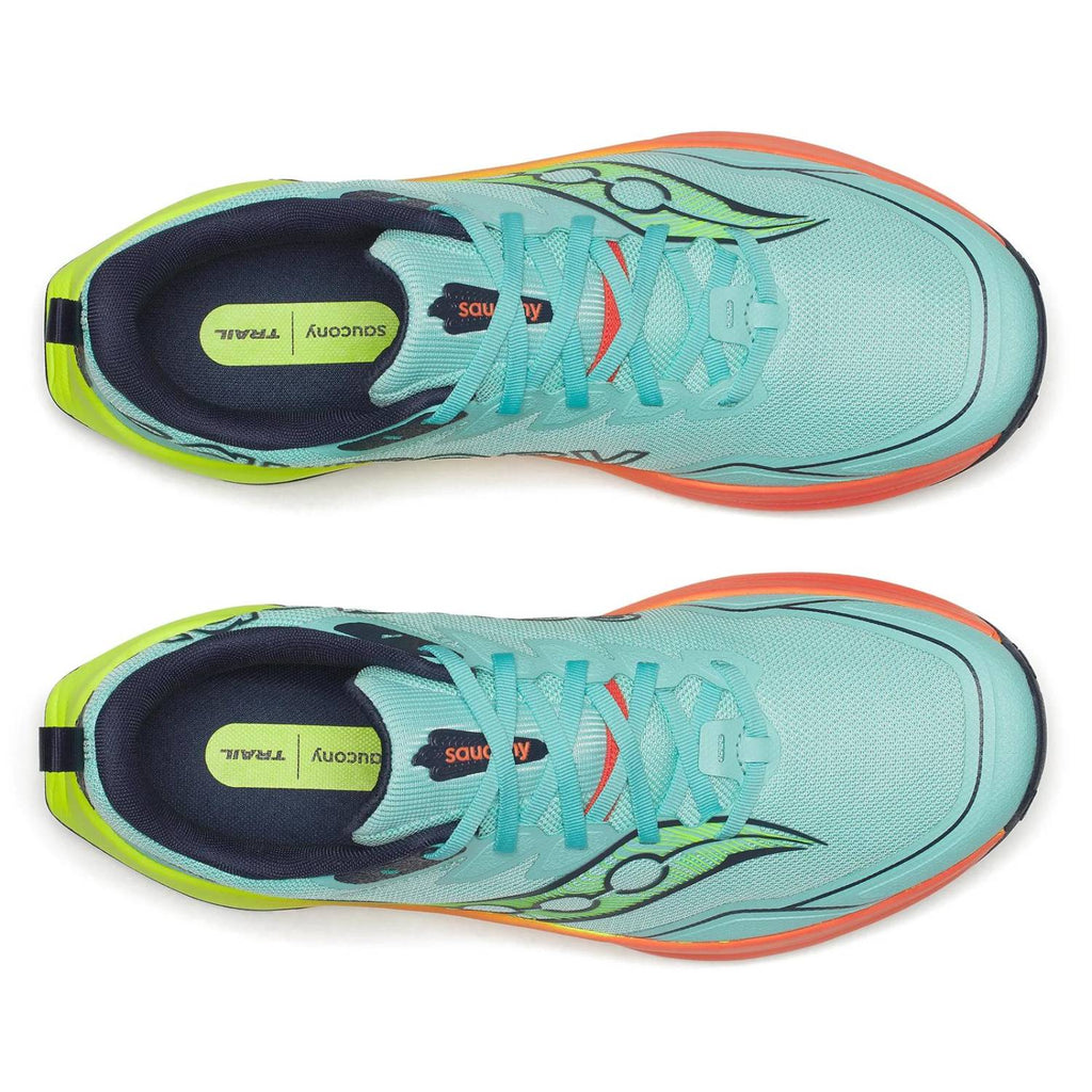 Saucony Peregrine 16 Men's Trail Running Shoes, Splash/Citron