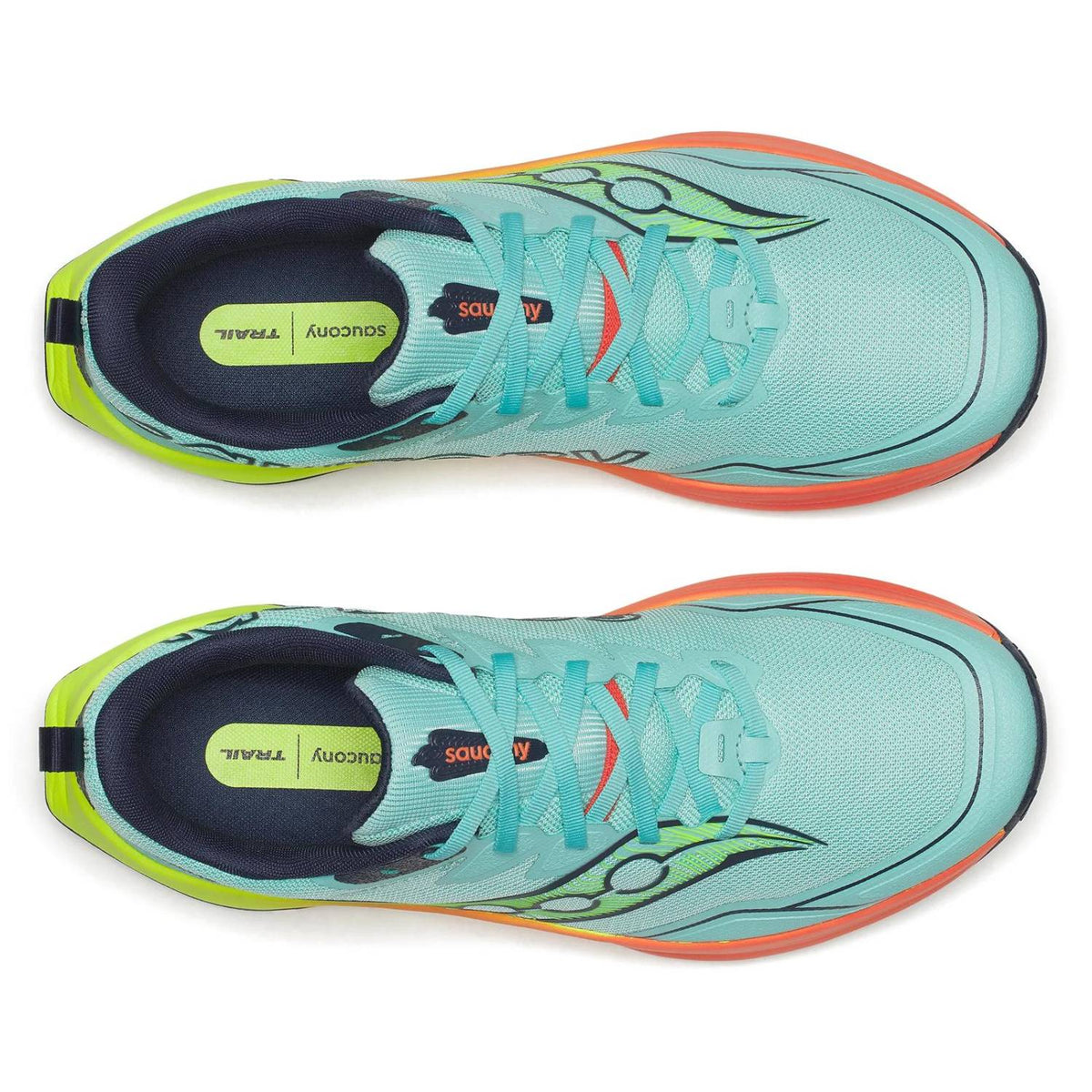 Saucony Peregrine 16 Men's Trail Running Shoes, Splash/Citron