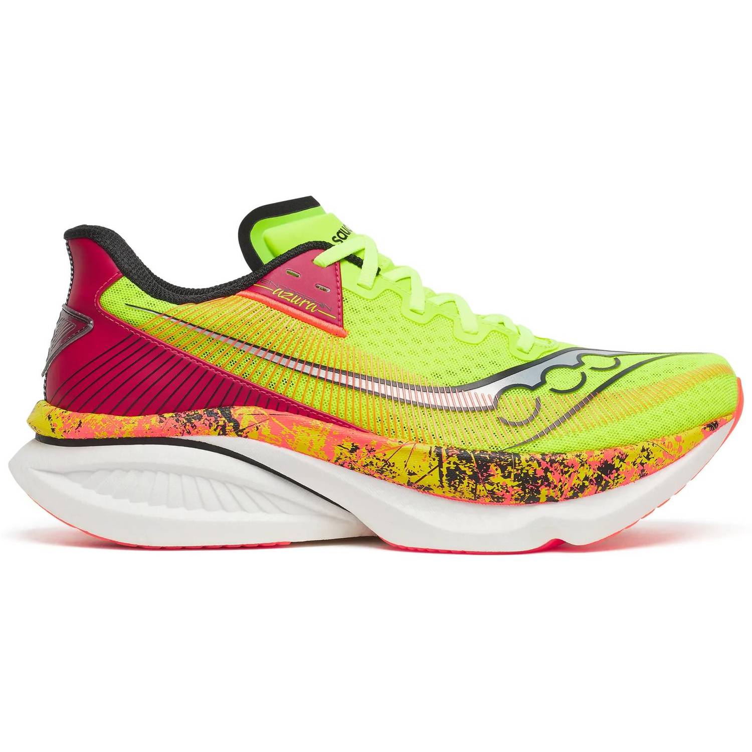 Saucony Endorphin Azura Men's Running Shoes, Citron/Black