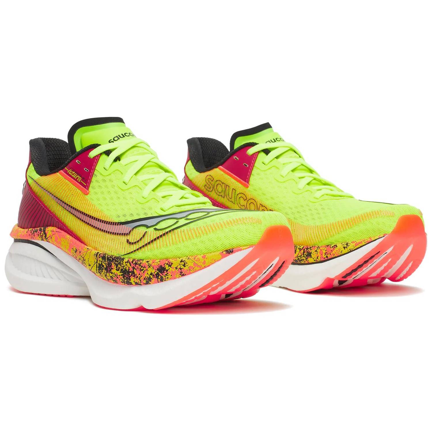 Saucony Endorphin Azura Men's Running Shoes, Citron/Black