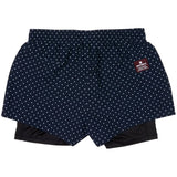 Saysky WMNS Polka 2in1 Shorts 3", Sky Captain/Polka Dot