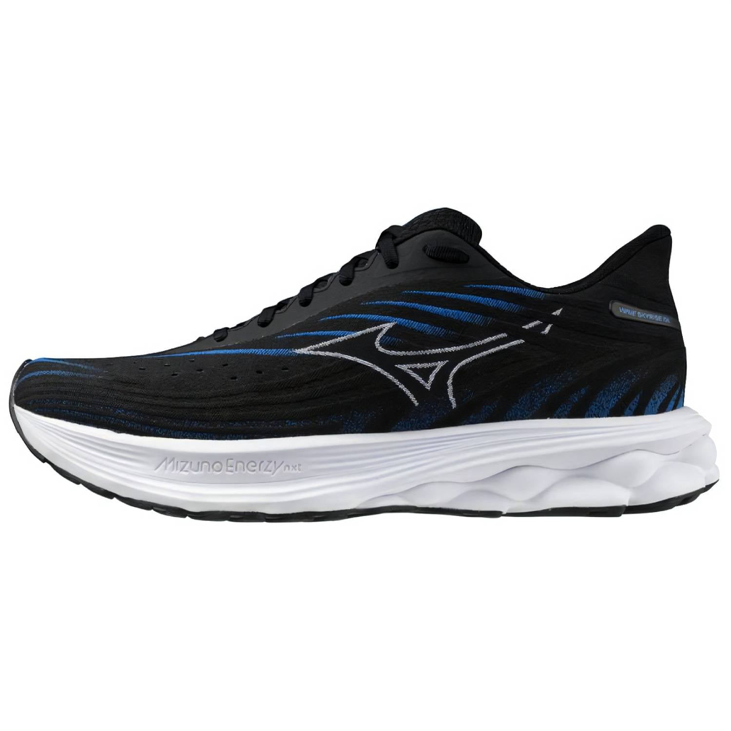 Mizuno Wave Skyrise 6 Men's Running Shoes, Black/White/Blue Pace Main image