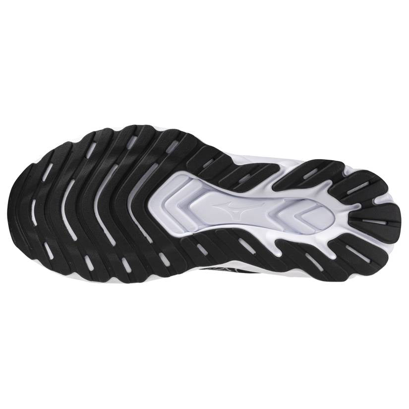 Mizuno Wave Skyrise 6 Men's Running Shoes, Black/White/Blue Pace