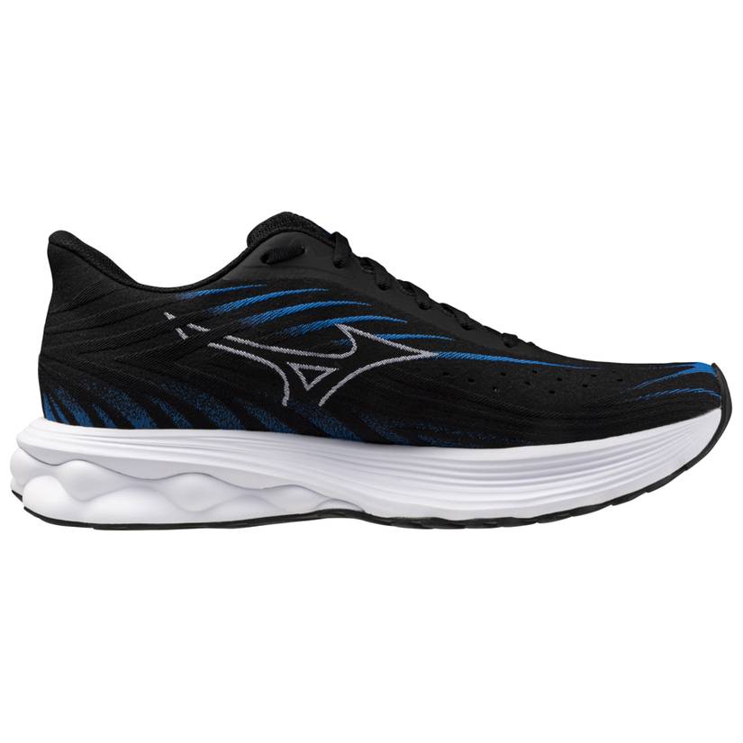 Mizuno Wave Skyrise 6 Men's Running Shoes, Black/White/Blue Pace