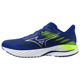 Mizuno Wave Inspire 21 Men's Running Shoes, Reflex Blue C/White/Green Gecko