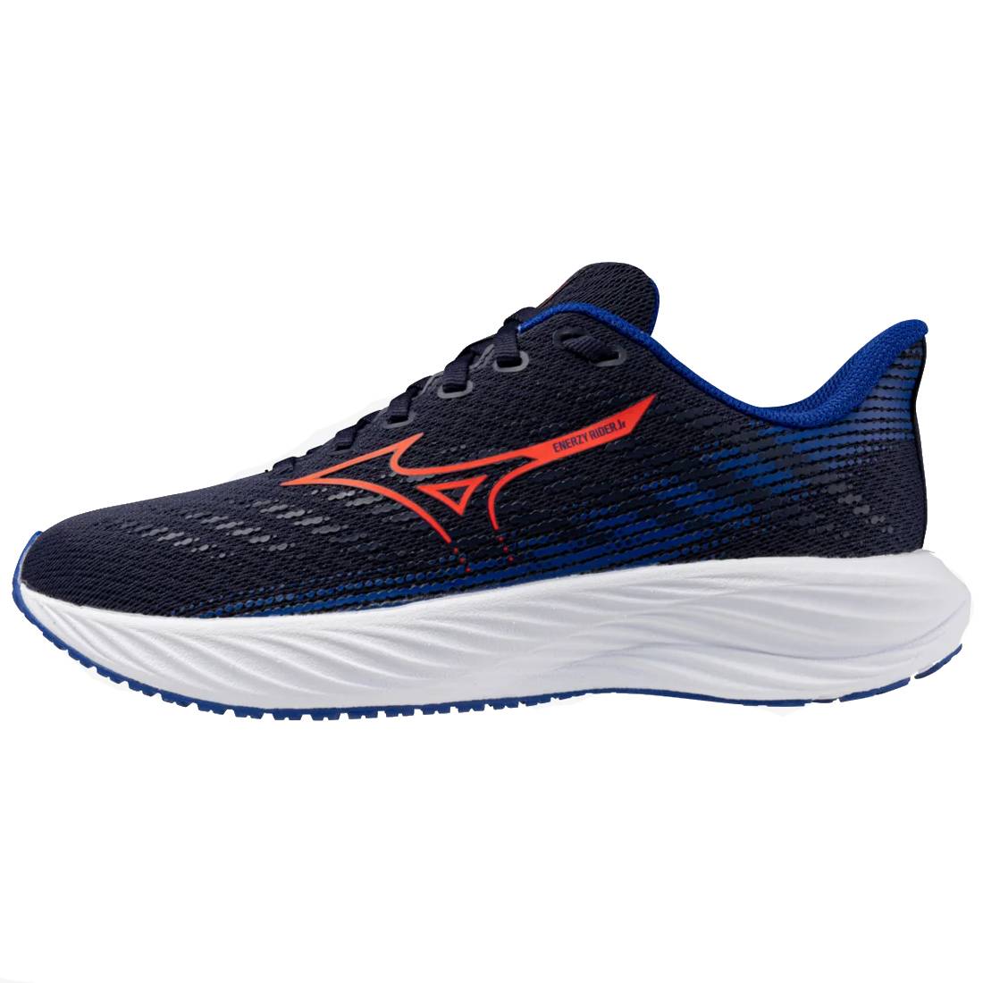 Mizuno Enerzy Rider Jr Running Shoes, Peacoat/Mizuno Ignition Red/Reflex Blue C Main image