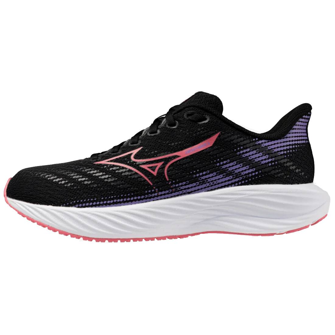 Mizuno Enerzy Rider Jr Running Shoes, Black/Camellia Rose/Paisley Purple Main image