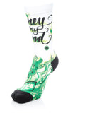 Stance Airbrush Money Crew Socks, Green/White