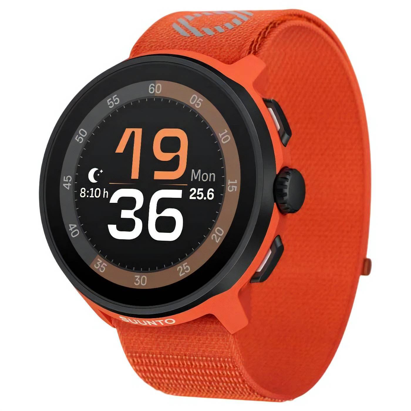 Suunto Run, Coral Orange - Textile Strap Main image