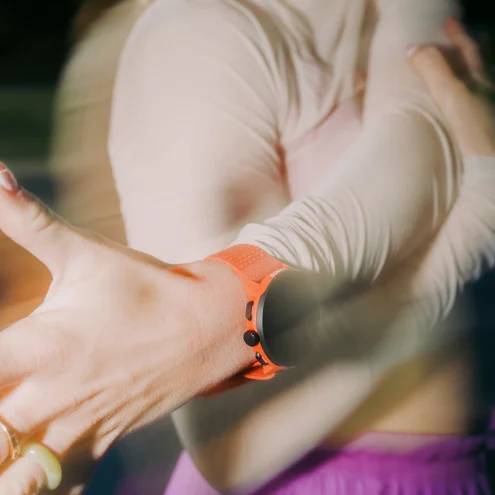 Suunto Run, Coral Orange - Textile Strap