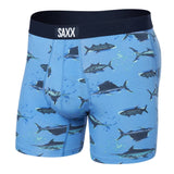 Saxx Ultra Super Soft Boxer Briefs, Fish On/Sail Blue