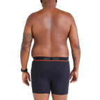 Saxx Kinetic Light Compression Mesh Boxer Briefs, Black/Vermillion