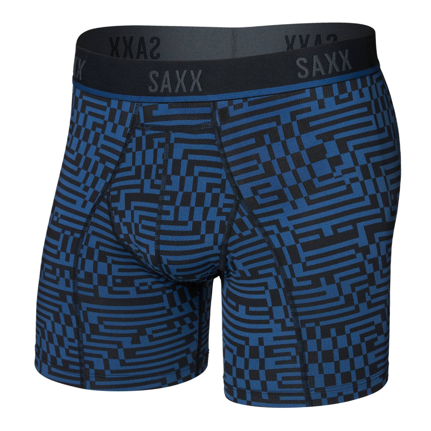 Saxx Kinetic Light-Compression Mesh Boxer Briefs, Maze Camo/Navy Dawn Main image