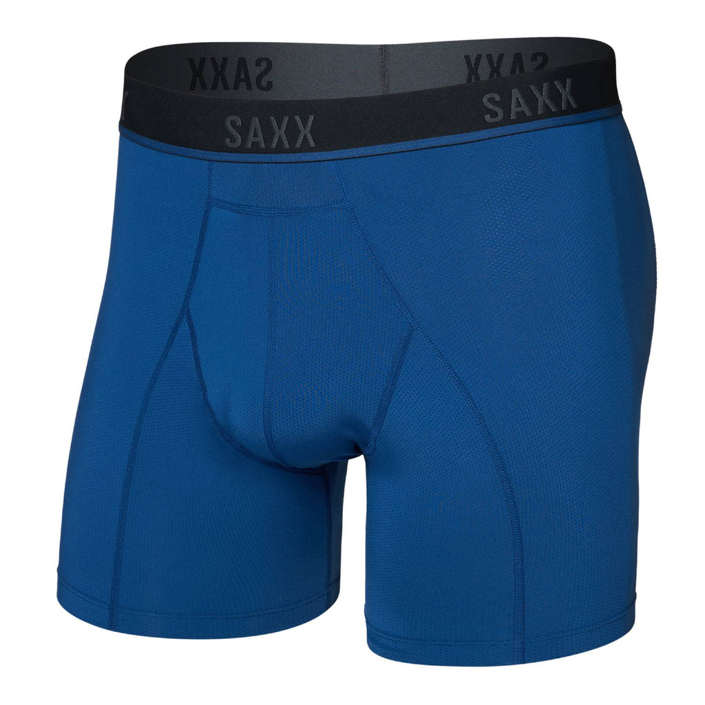 Saxx Kinetic Light-Compression Mesh Boxer Briefs, Navy Dawn