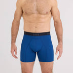 Saxx Kinetic Light-Compression Mesh Boxer Briefs, Navy Dawn