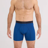 Saxx Kinetic Light-Compression Mesh Boxer Briefs, Navy Dawn