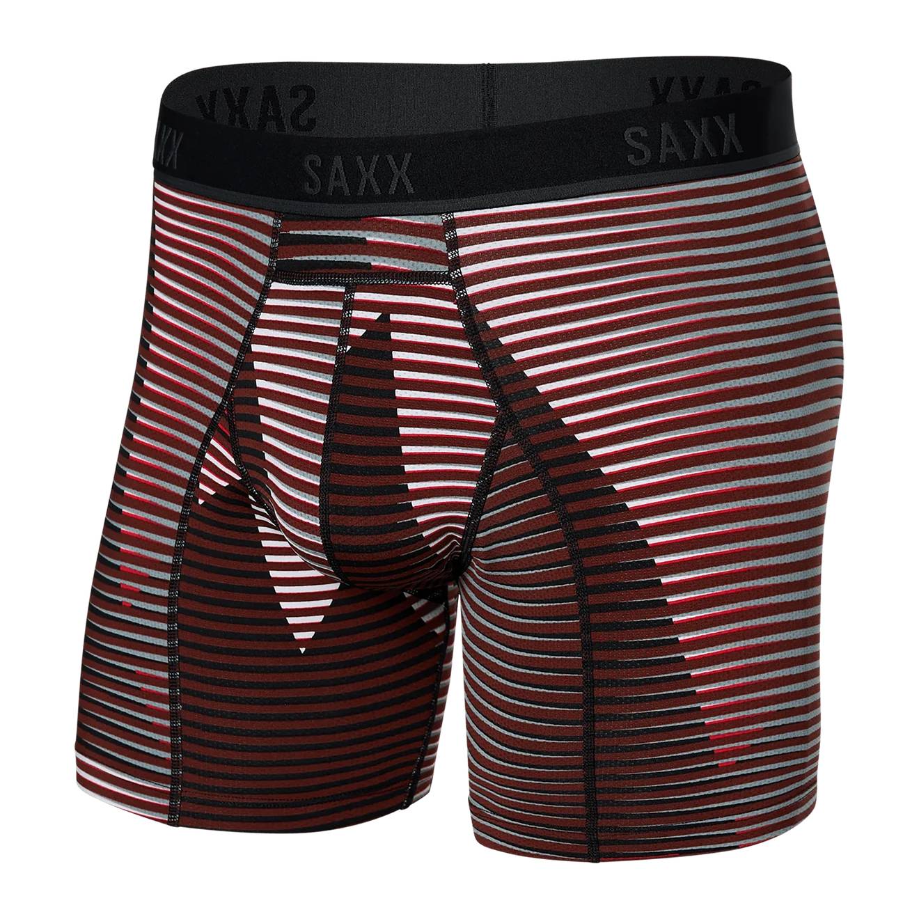 Saxx Kinetic Light Compression Mesh Boxer Briefs, Optic Mountain/Dark Brick Main image