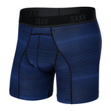 Saxx Kinetic Light Compression Mesh Boxer Briefs, Variegated Stripe/Blue