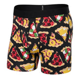 Saxx DropTemp Cooling Cotton Boxer Briefs, Any Way U Slice It/Black