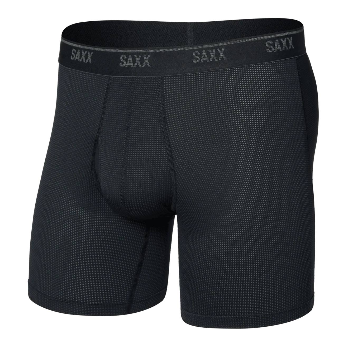 Saxx Quest Quick Dry Mesh Boxer Briefs, Black Main image