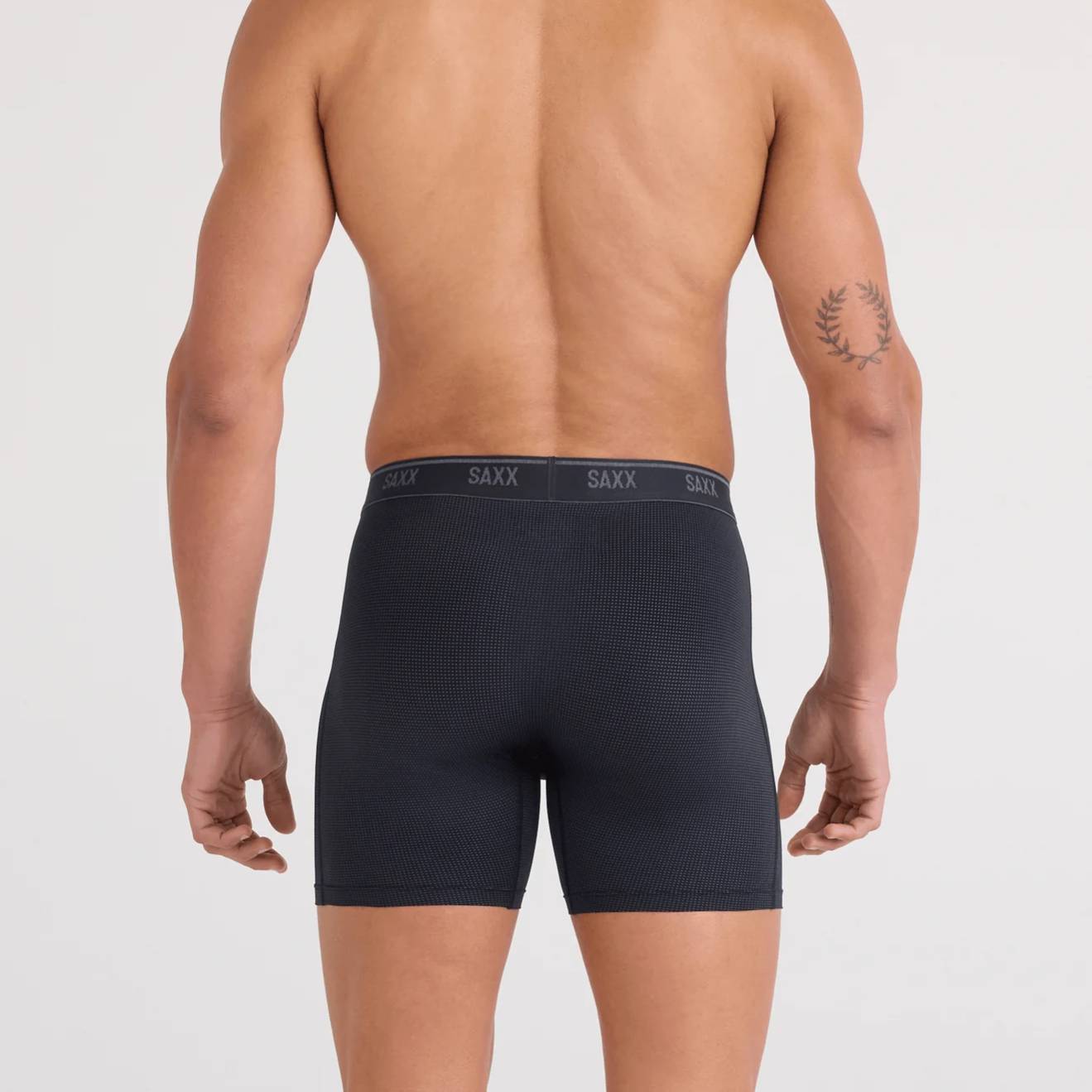 Saxx Quest Quick Dry Mesh Boxer Briefs, Black