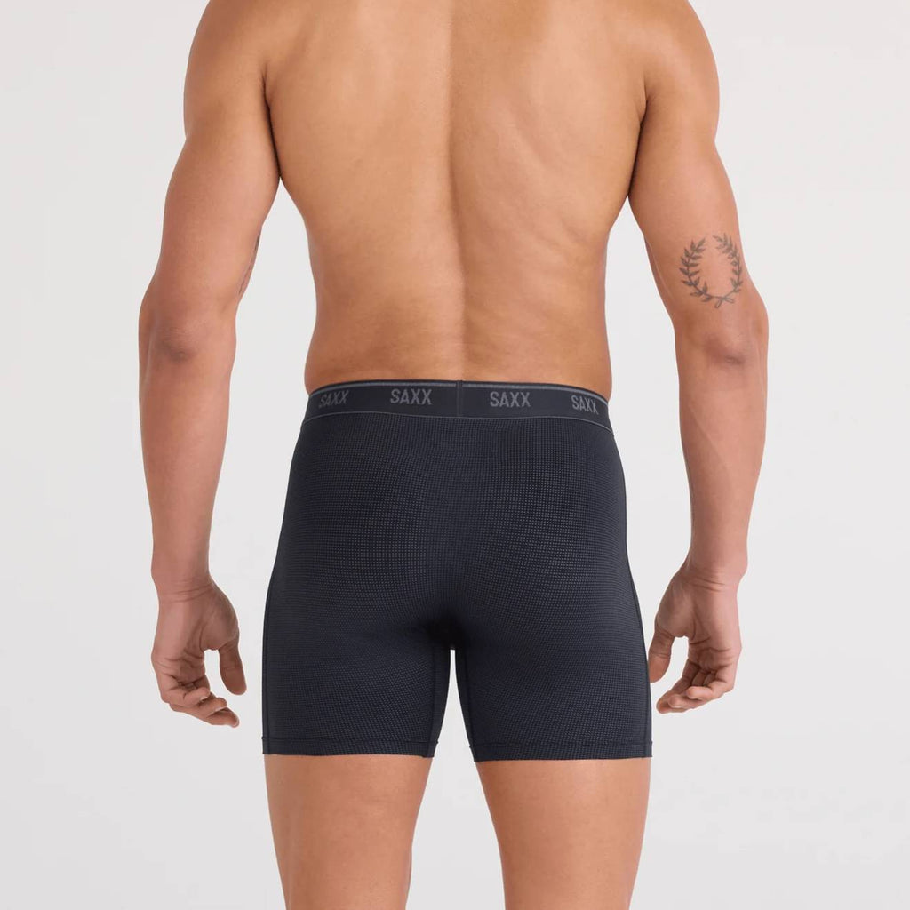 Saxx Quest Quick Dry Mesh Boxer Briefs, Black