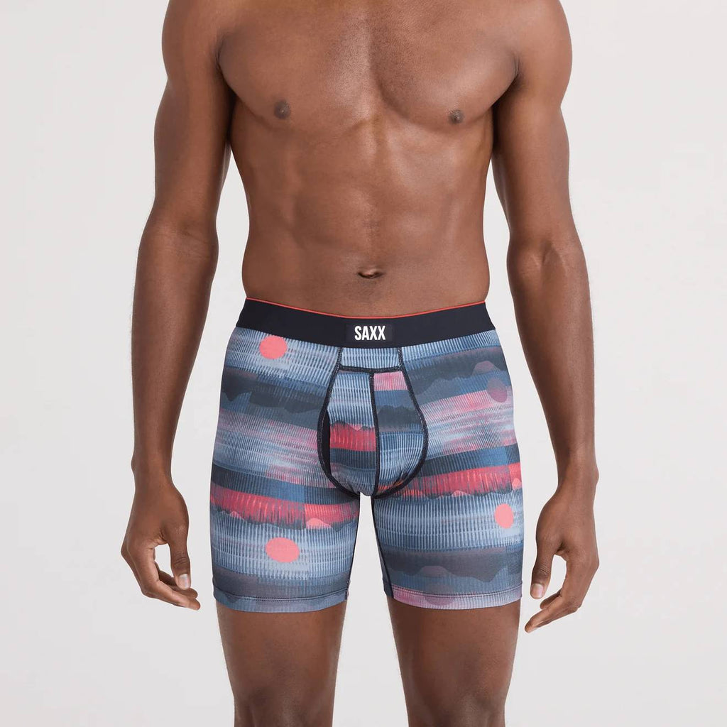 Saxx Multi-Sport Mesh Boxer Briefs, Mystery Peaks/Multi