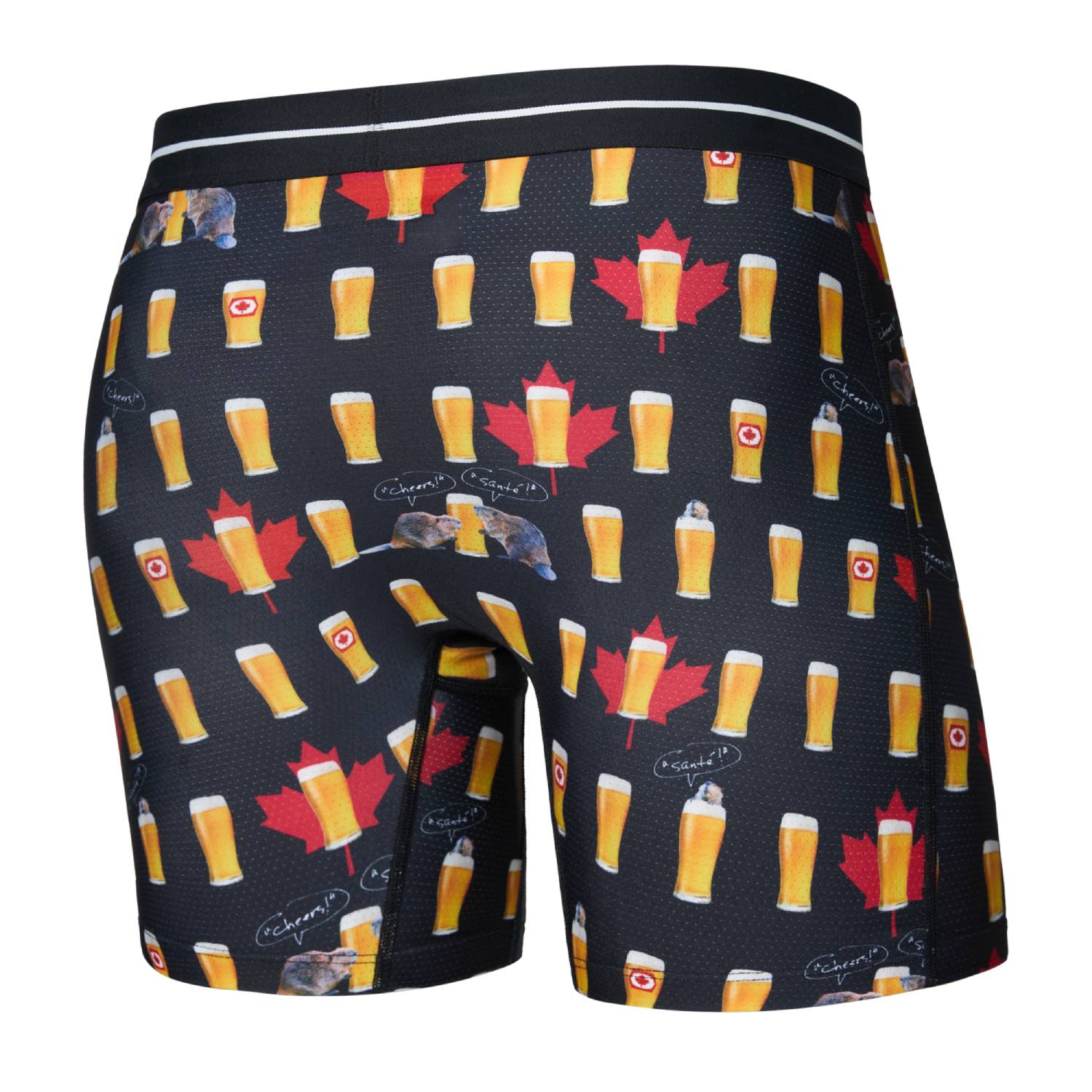Saxx Volt Breathable Mesh Boxer Briefs, Cheers Canada/Black