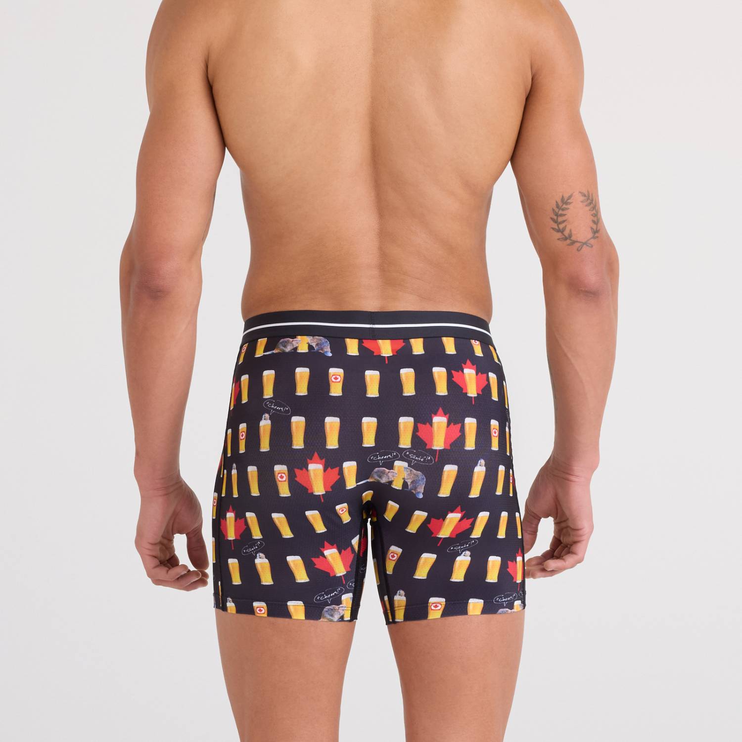 Saxx Volt Breathable Mesh Boxer Briefs, Cheers Canada/Black