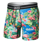 Saxx Volt Breathable Mesh Boxer Briefs, Flamingo Bay/Multi