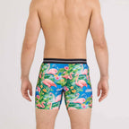 Saxx Volt Breathable Mesh Boxer Briefs, Flamingo Bay/Multi