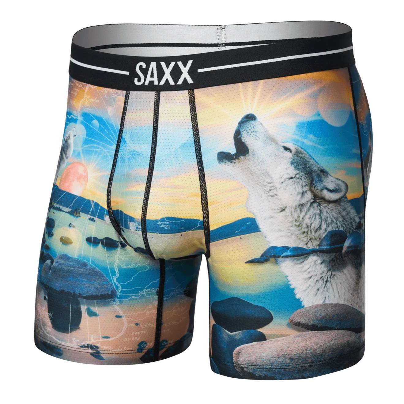 Saxx Volt Breathable Mesh Boxer Briefs, I Dream of Tahoe/Multi Main image